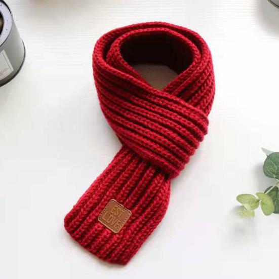 Kinder Winterschal Dick Einfarbig Gestrickt Weich Hochelastisch Warmhalten Jungen und Mädchen Leicht Nackenwärmer für den täglichen Gebrauch