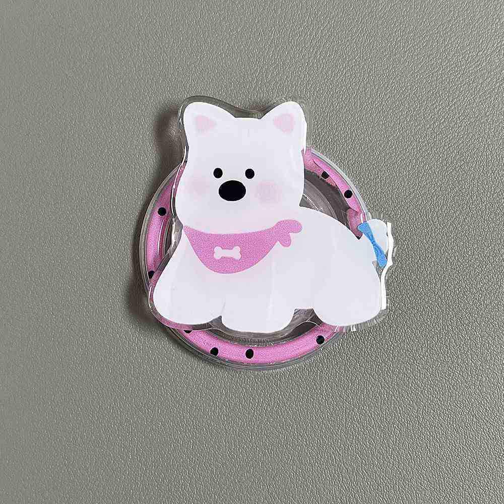 Cartoon Magnetic Phone Holder - Koala, Elephant, Dog Collection, Reusable & Telescopic
