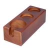 3‑Slots Wood Coffee Tamper Holder Portafilter Storage Stand Tamping Station   Coffee Color