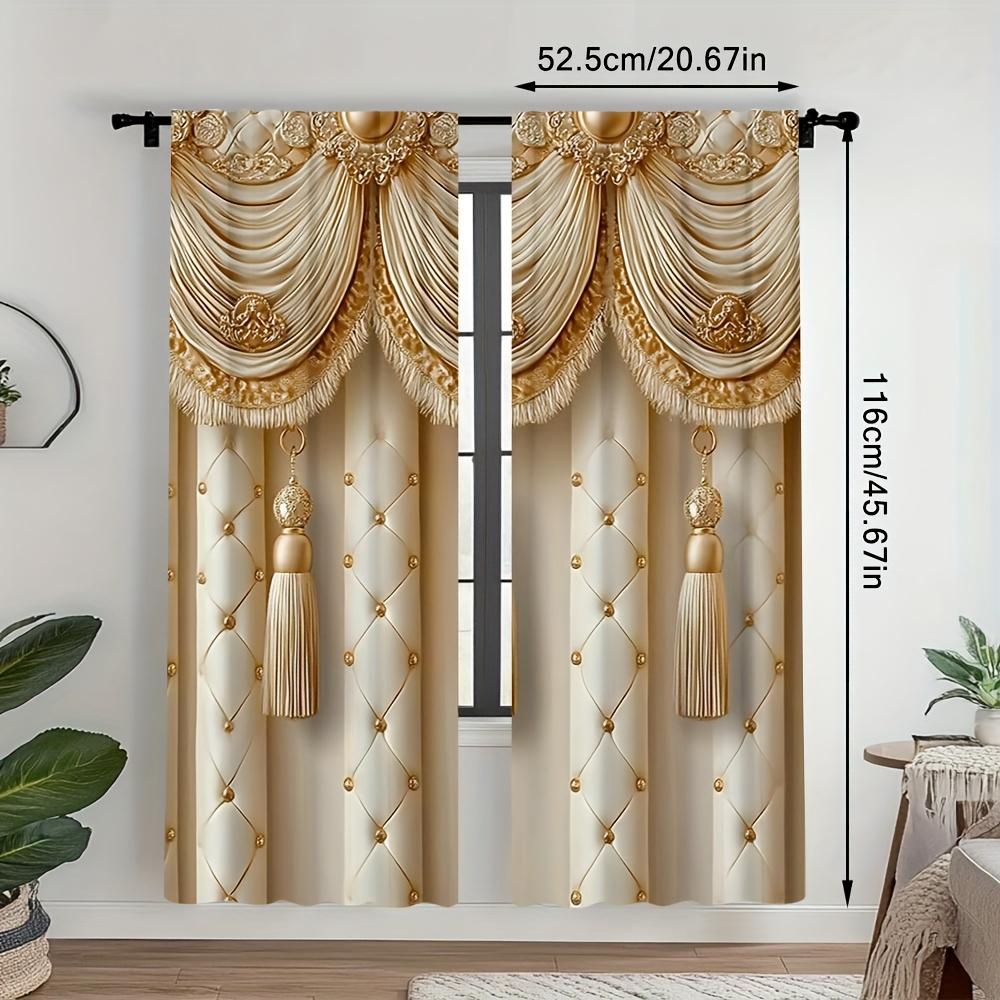 2 bucăți de perdele imprimate cu fundal fals la modă, dimensiune 30*65, dormitor și living, decorațiune pentru casă, decorațiune cameră