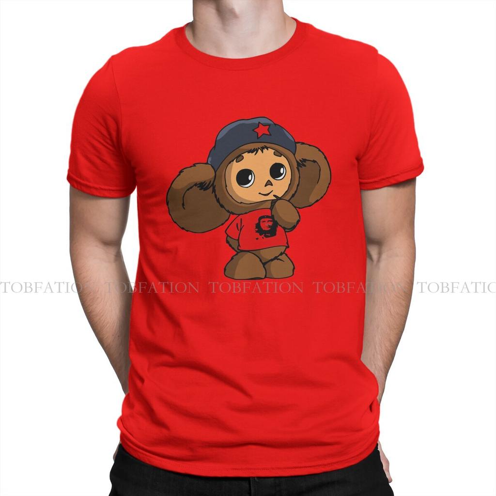 ZX CCCP Cheburashka Cute Soviet Russian Cartoon Men T Shirt Cotton Graphic ONeck TShirt Harajuku Clothing