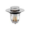 Rebound Drain Plug Filter Basin Pop-Up Chrome Sink Universal Filter With Hair Catcher Bathroom Sink Drain Plug Easy To Push
