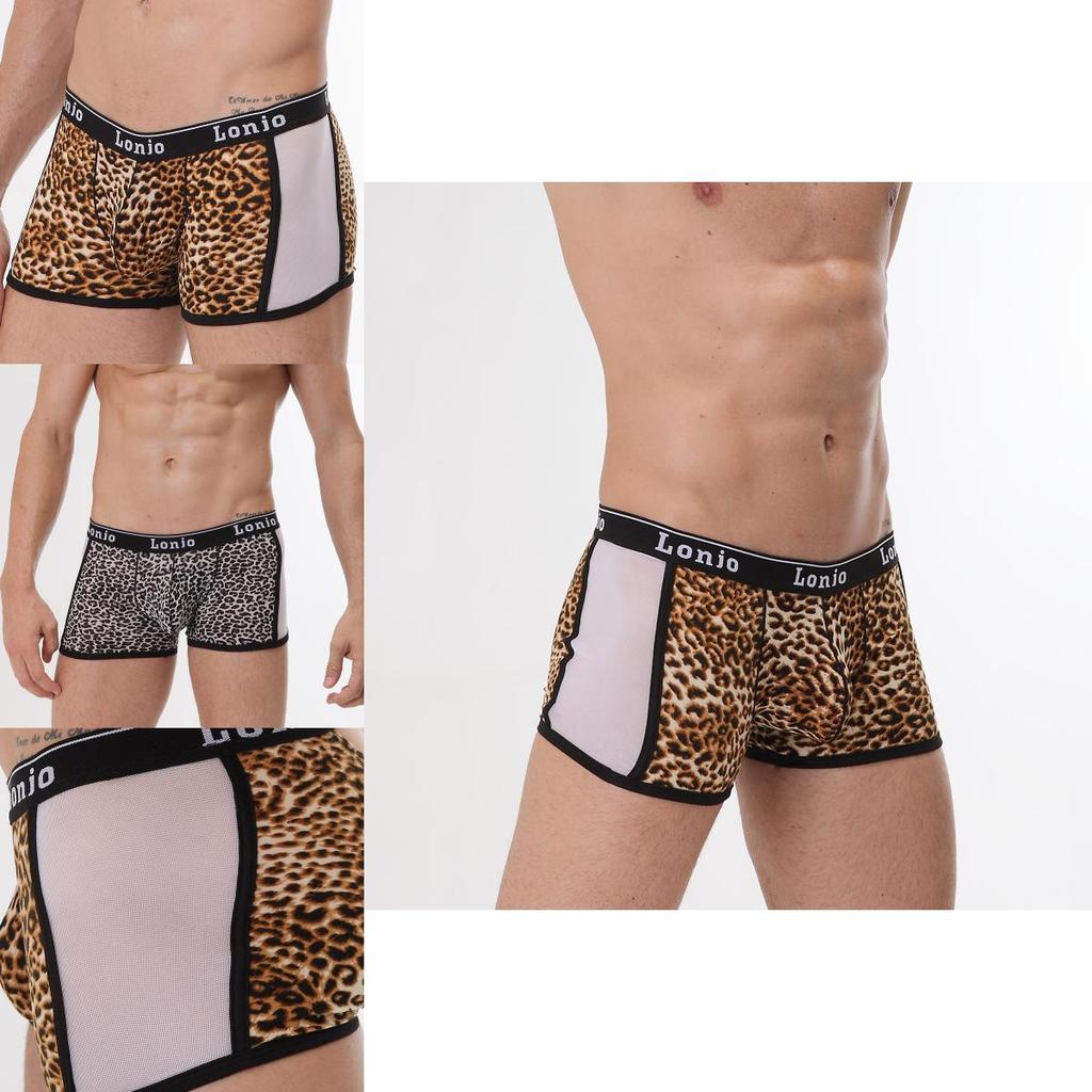 Hochwertige Herren-Slips Boxershorts mit stilvollem Leopardenmuster Bequeme Unterwäsche