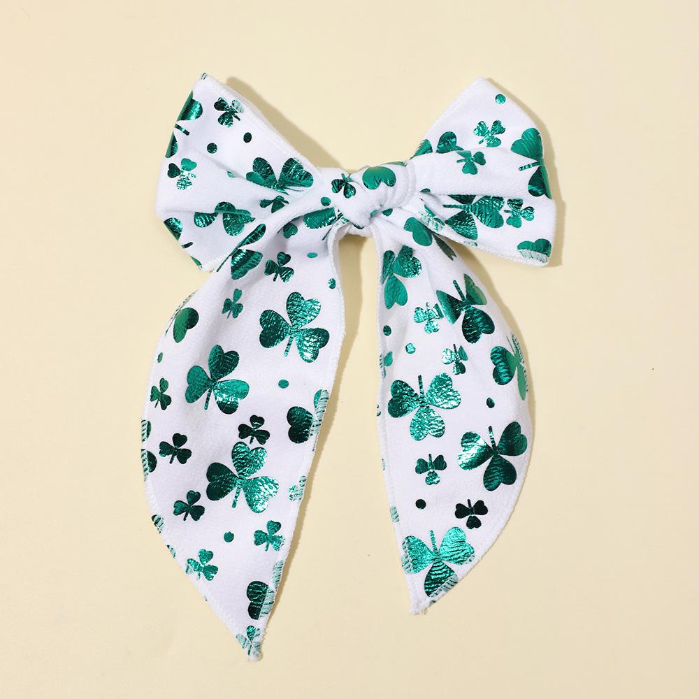 Однотонный Мягкий Принт Рождественский Детский Красный Бант Заколка для Волос Принцесса Универсальная Заколка для Волос на Затылок Головной Убор Модные Аксессуары для Волос