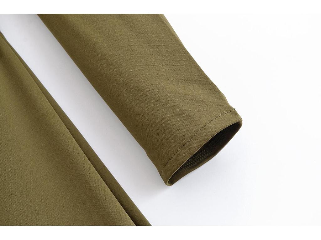 2025 Spring Women's Asymmetrical Pleated Long Dress - European & American Style