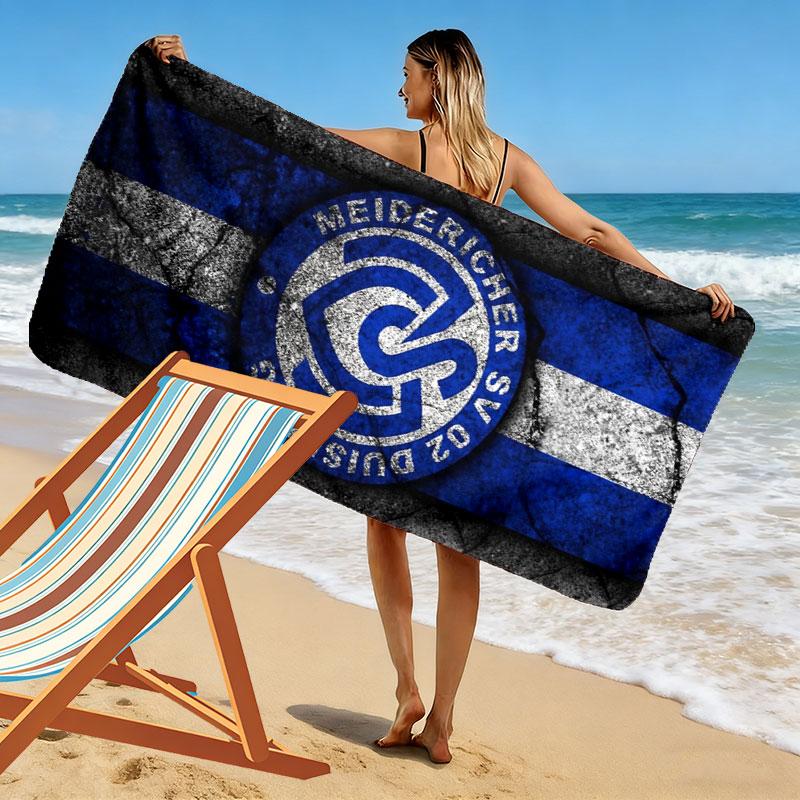 MSV Duisburg Print Strandtuch, Großes Weiches Schnelltrocknendes Handtuch für Strand Camping Schwimmen