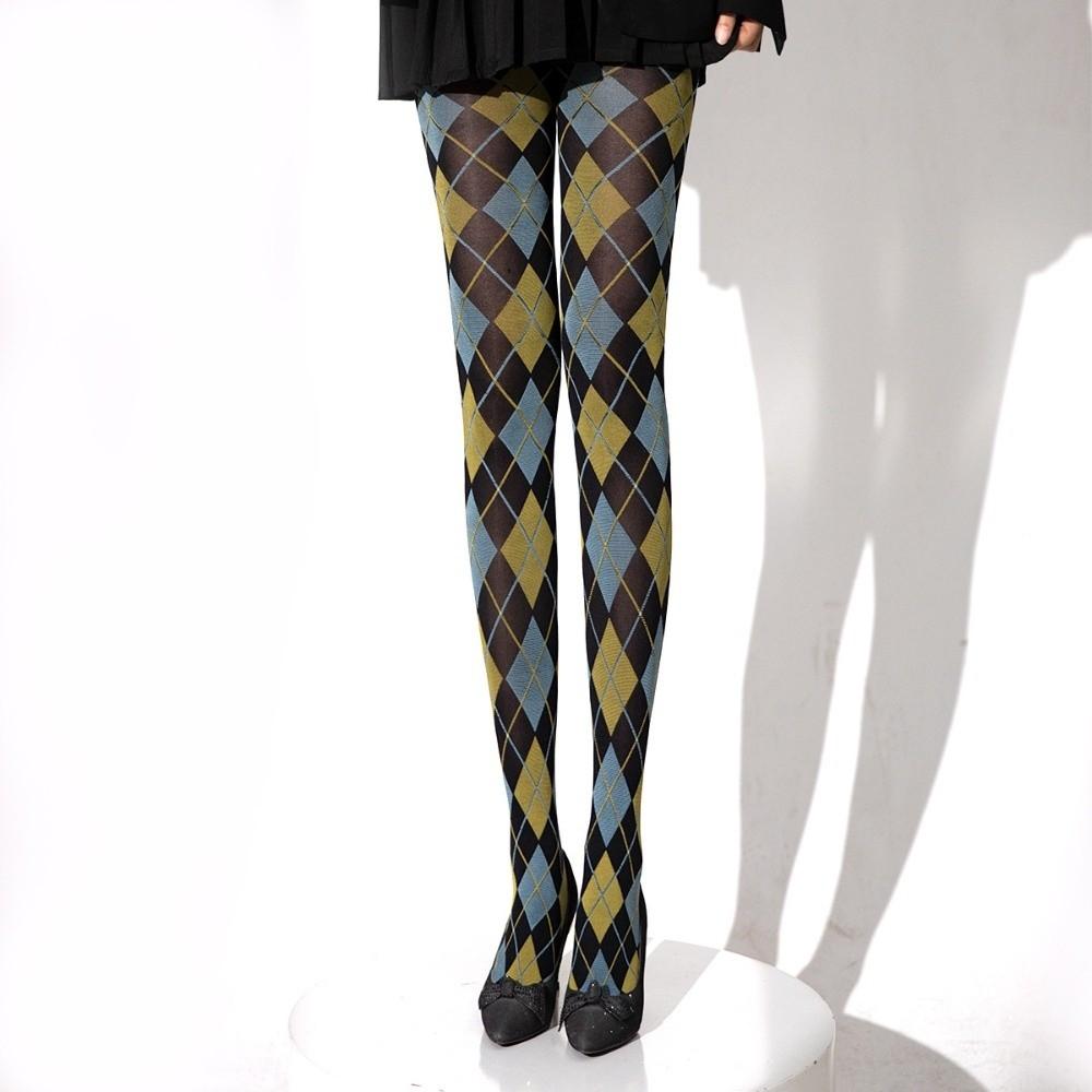 Japanese Style Plaid Pantyhose Retro Thigh High Stockings Y2K Silk Stockings  Daily Wear