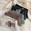 Darin Cute Teddy Bear Gold Socks 5 Pair Set R268
