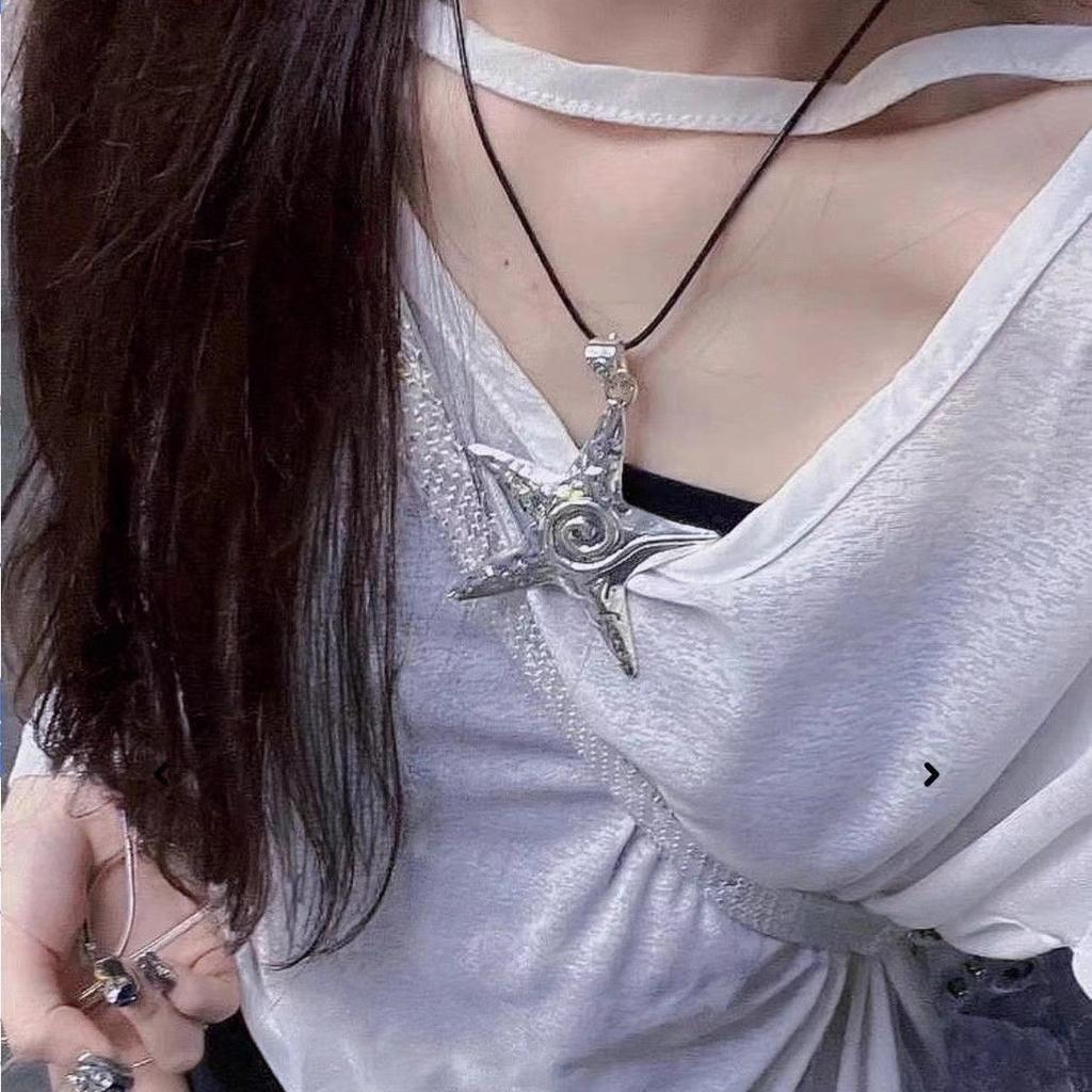 Sea Star Necklace Female Niche Retro Sweet Cool Babes Wind Subculture Star Sea Star Collarbone Chain