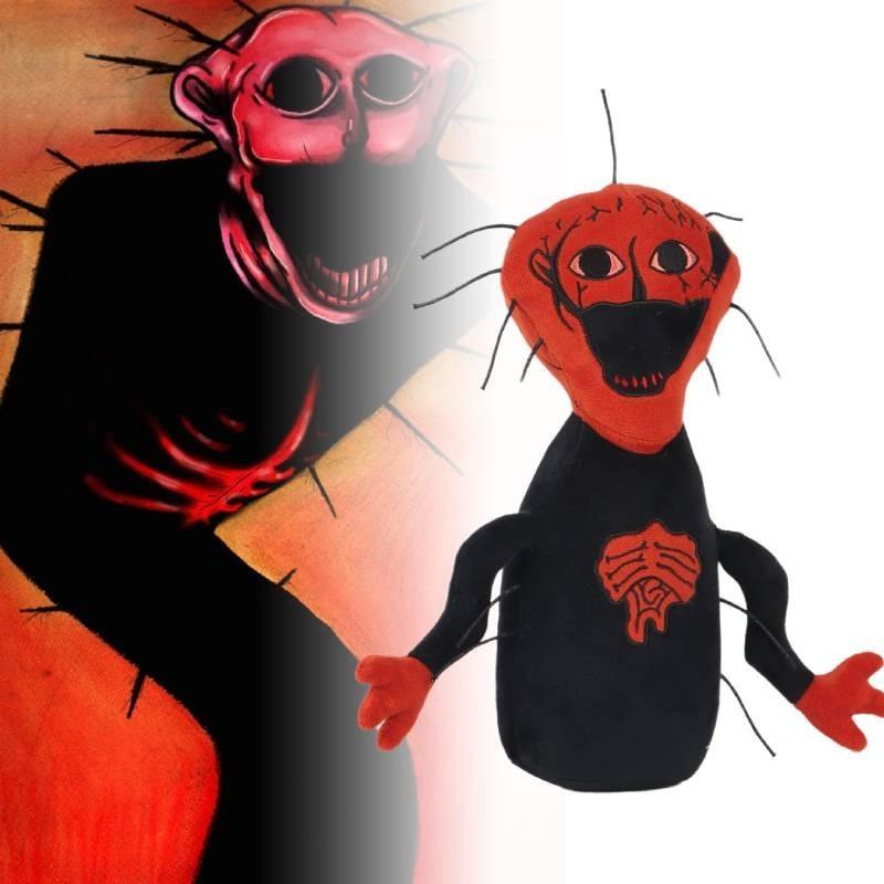 Gruseliges Horror-Spiel Plüschtier Der Gekochte Dunkler Stil Stoffpuppe Rot Schwarz
