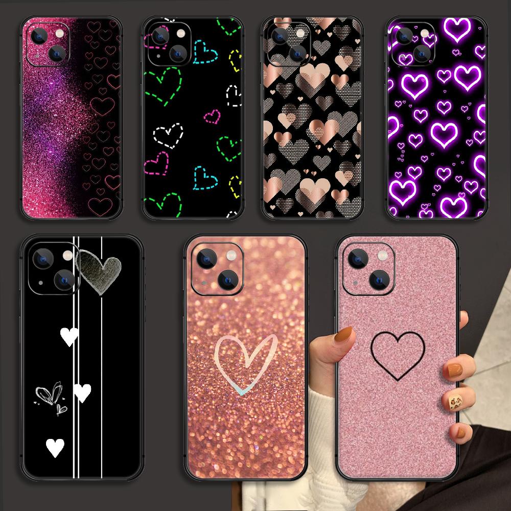 Buy Fashion Pink Glitter Heart Phone Case Cover Cell For Iphone Samsung Galaxy Xiaomi Mi Redmi