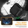 For AirPods 4 Case Compatible with MagSafe TPU PC Earbuds Cover with Carabiner/Stand