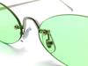 FLAT LENS OVAL SUNGLASS lens oval SILVER LIGHT GREEN [SPEED ADDICT] (flat sunglasses) ×