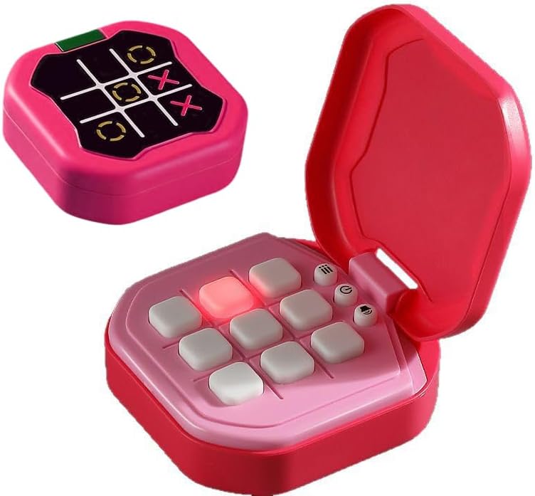 

Kids Childrens Tic-Tac-Toe Board Board Multifunctional Electronic Games Montessori Puzzle Table Game Chess Chess Playset Portable For Adults красный