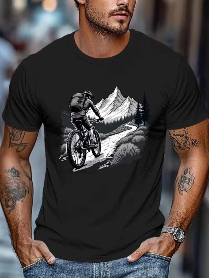 Men s Black Mountain Bike T-Shirt S