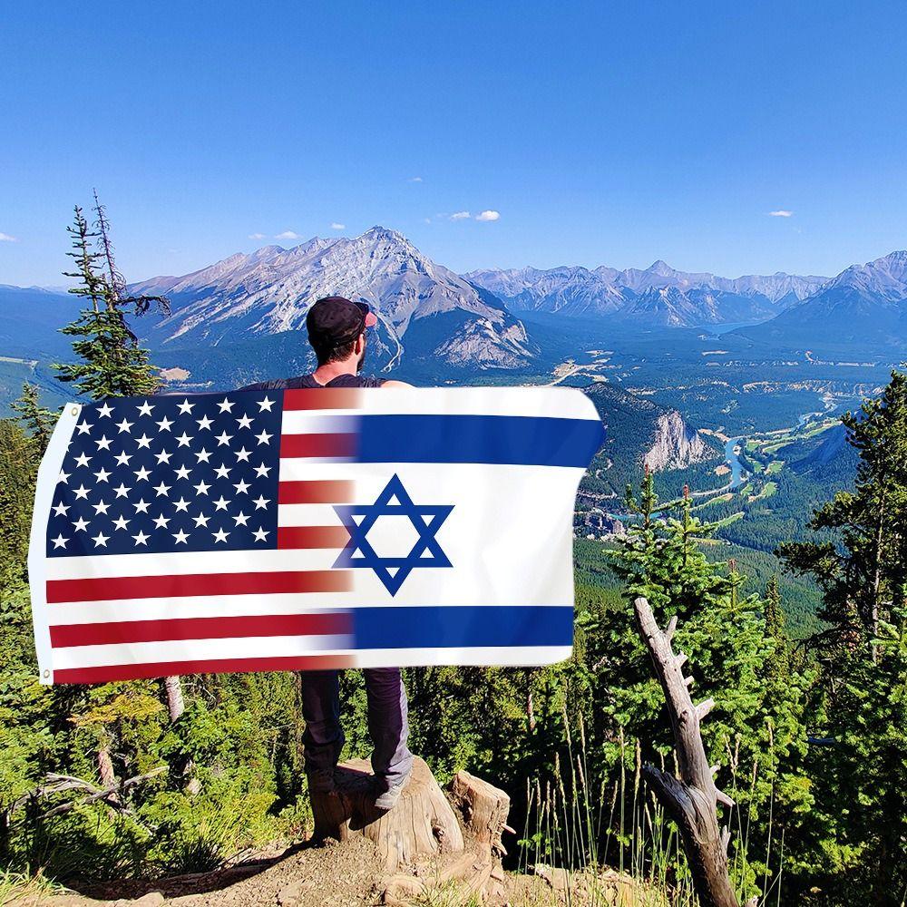 

90*150cm I Stand with Israel Flag Polyester Israel Banners High Quality Israeli Flag Outdoor
