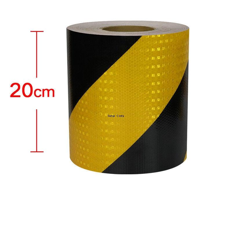 Vysoce viditelný keprový reflexní materiál 20 cm*1 m DIY pásky Vodotěsné bezpečnostní výstražné samolepky Samolepicí odrazky pro automobily
