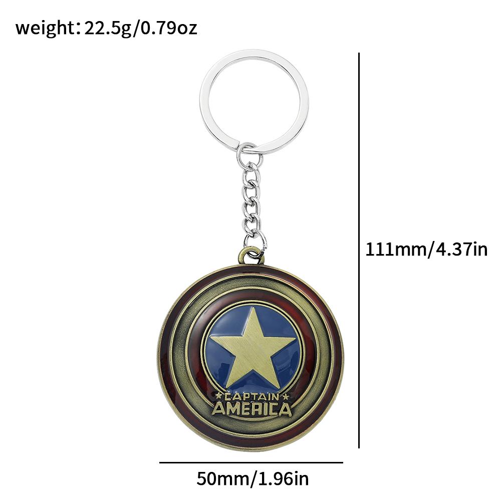 Superhero Metal Keychain Bag Avengers Pendant Thor Hammer Deadpool Spiderman Iron Man Captain America Keyrings for Carry Mini Lightweight Portable