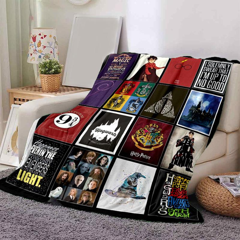 

Harry Potter Hogwarts Wall Art Poster Prints DecorPrint Blanket, Soft Blanket For Sofa Office Bed And Travelling Daughter Birthday Gift esj2 130cm×150cm（50in×60in）
