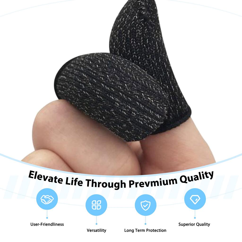10pcs Gaming Finger Sleeves Anti-Slip Sweat Proof Breathable Covers Prevent Jolts Setbacks Lightweight Fiber Sleeves
