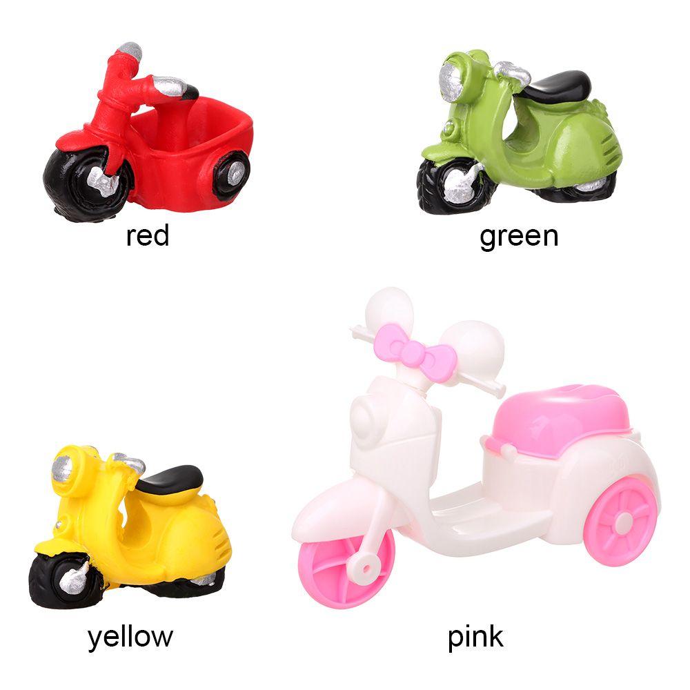 Scale Kids Toy Doll House Ornaments Resin Craft Dollhouse Motorcycle Miniature Tricycle Fairy Garden Dolls Accessories