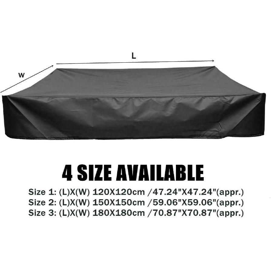 Sandbox Cover Pool Sandpit Cover Sandbox Cover with Drawstring for Square Cloth Canopy Swim Pool Cover Covers (180X180cm)