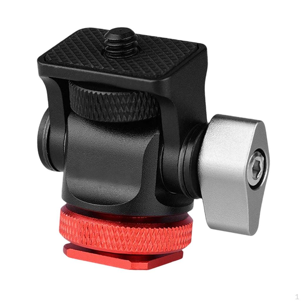 Compact Mini Ball Head Tripod Mount with 180° Tilt for Cameras