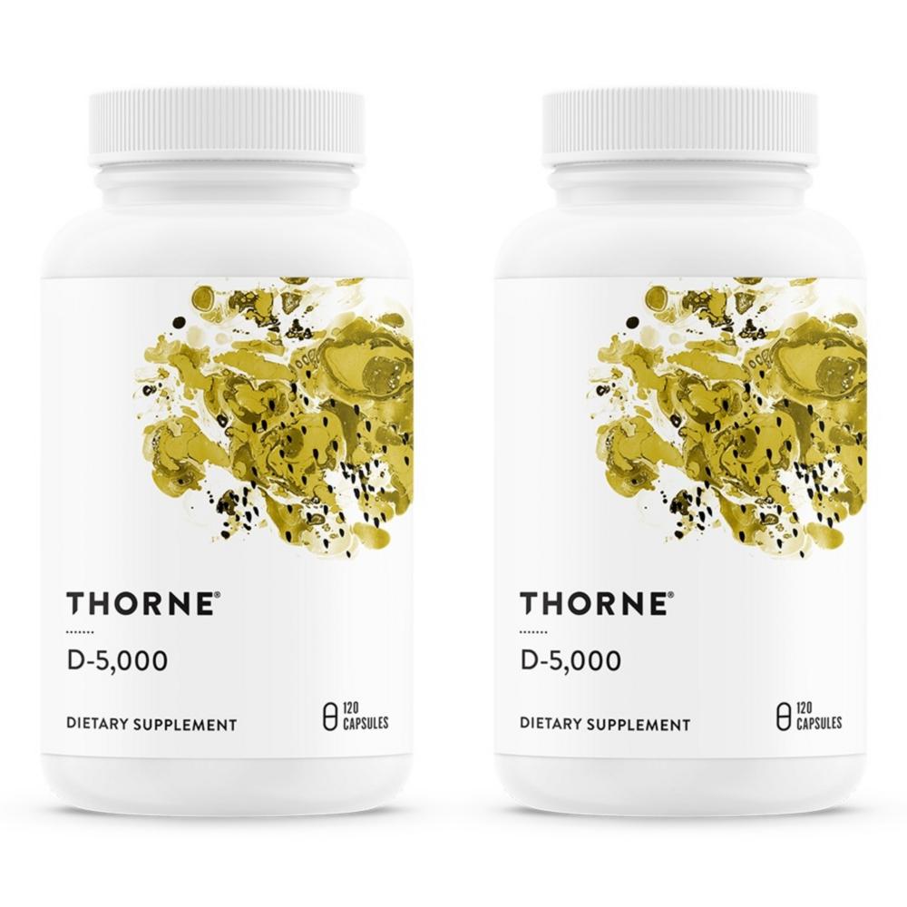 Thorne Research Vitamin D-5000 Vegetarian Capsules 120 Tablets (2 pcs)