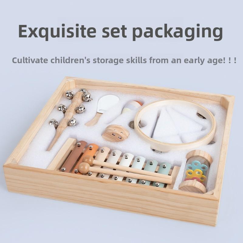 Wooden Glockenspiel Maracas Triangolo Music Enlightenment Children Puzzle Toy For Wooden Frame And Handheld Skills Development