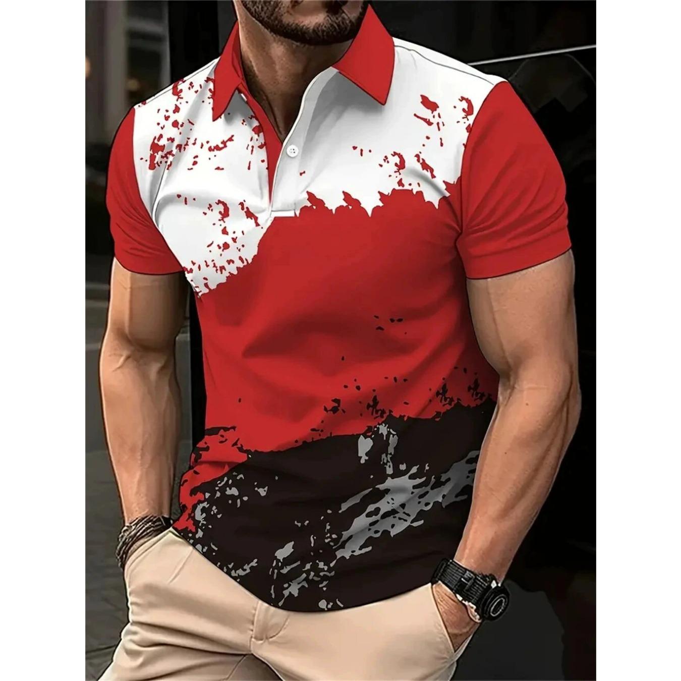 Fashion Maple Leaves Canada Flag Men s Polo T-Shirts Summer Casual Sport Short Sleeve 3D Printed Streetwear S