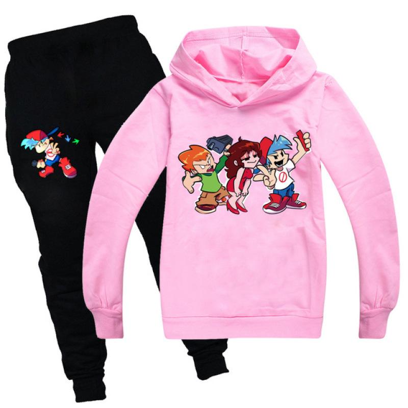 

Одежда с принтом Funkin для девочек Friday Night, весенне-осенняя детская одежда, костюмы, комплекты с героями мультфильмов, детские спортивные спортивные костюмы для мальчиков, костюм 160