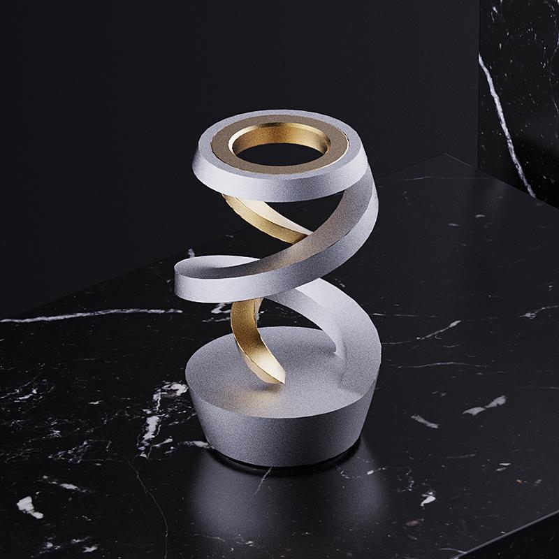 Anti-Stress Metal Gyroscope Spinner - Floating Visual Toy For Adults, Kids & Gift Giving Fidget Toy