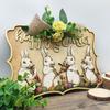 Wooden Easter Decoration Hanging Creative Wall Hanging Pendant Door Hanging  Background Layout