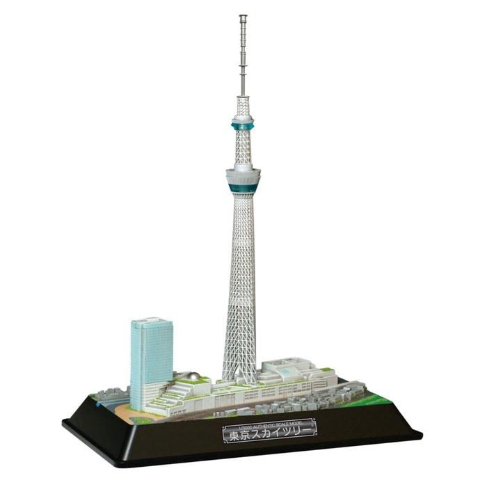 Doyu-sha 1/3000 Scale Diorama Model Tokyo Skytree(R) Plastic Model Kit. Finished Size: 23.4 X 18 X 10 Centimeters.