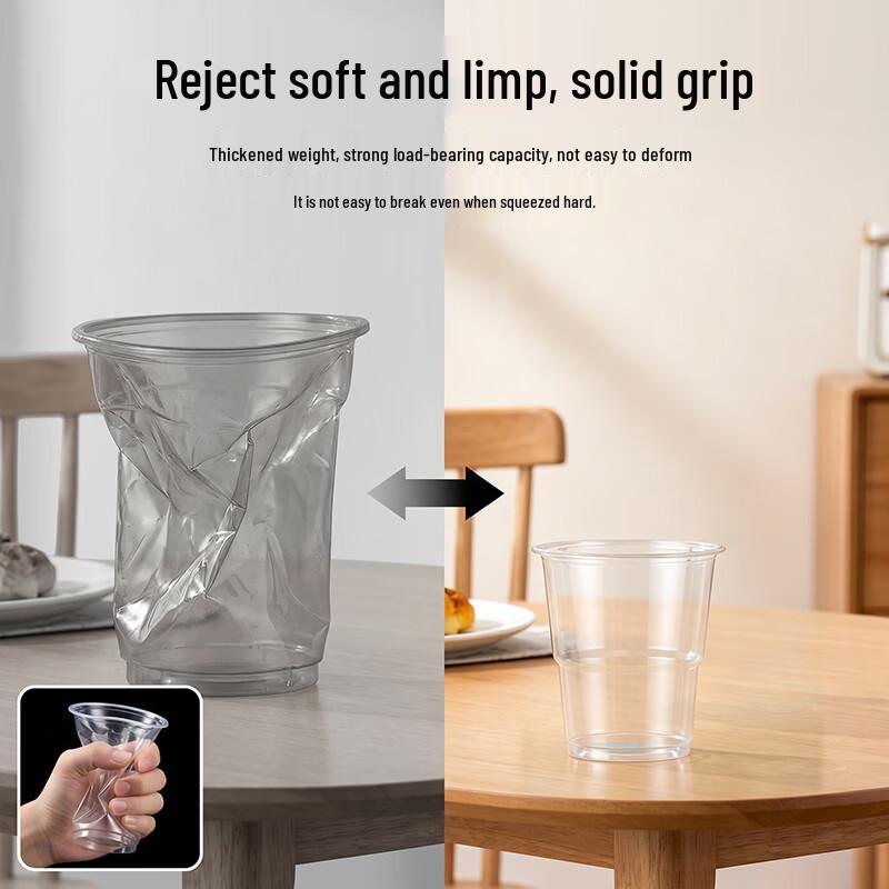 Xin Ya Thickened Disposable Rolled Rim Transparent Plastic Cups