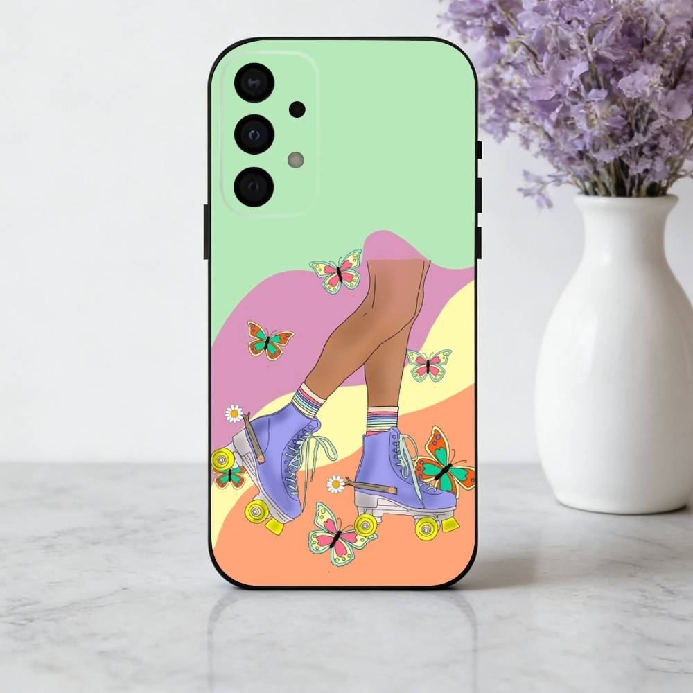 

P-Patin S-Spot Art Phone Case For Samsung Galaxy A73,A72,A71,A70,A53,A52,A51,Soft Silicone Black Cover Samsung a72