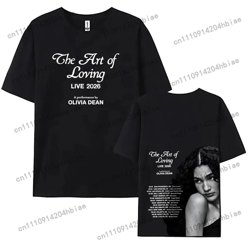 The Art Of Loving Live 2026 Tshirt Singer Olivia Dean Graphic Tshirts Short Sleeve Cotton Female T Shirt Print Clothing Unisex
