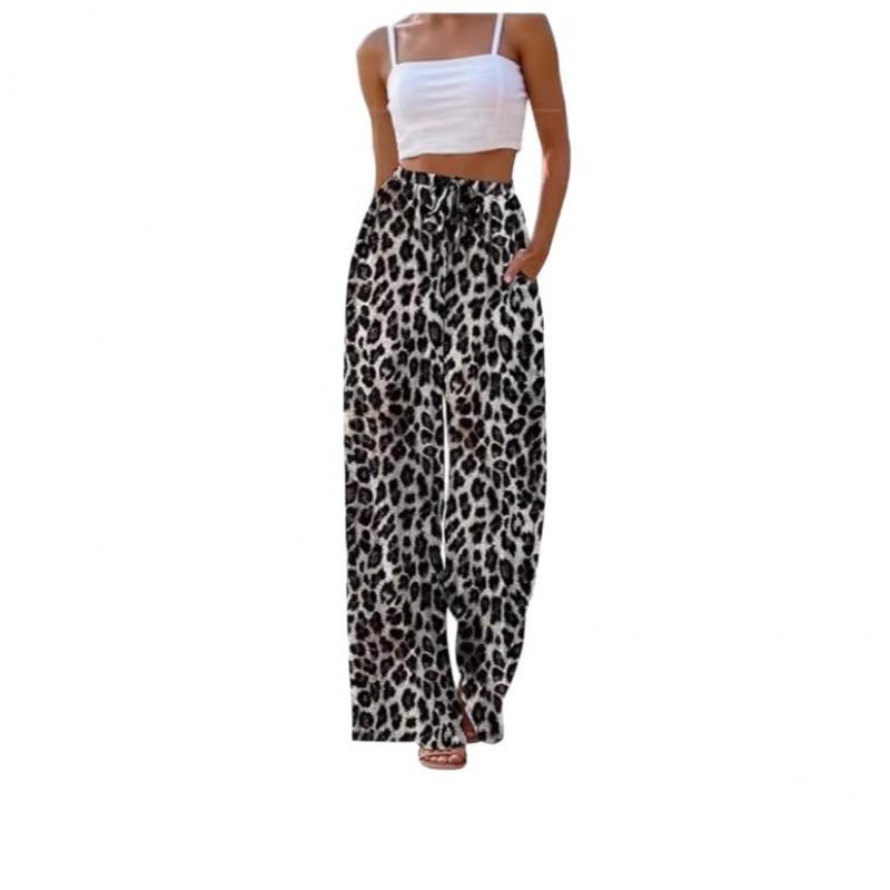 2026 Womens Wide Leg Pants With Drawstring Waist Pockets Loose Fit Comfortable Casual Trousers