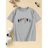 Kletternde Katze Muster Trendiges Design Druck T-Shirts Kurzarm Kinder Kinder-T-Shirt Jungen Mädchen Sommer Frühling Lässiges Oberteil Tee