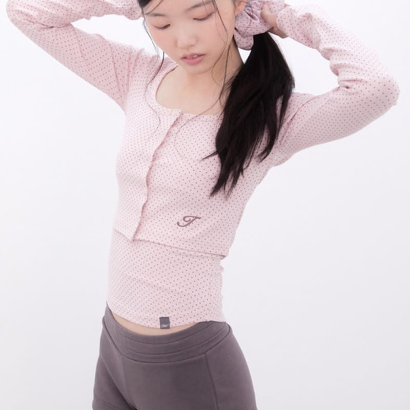 Inner Museum Dot Whipping Scrunchie (PINK)