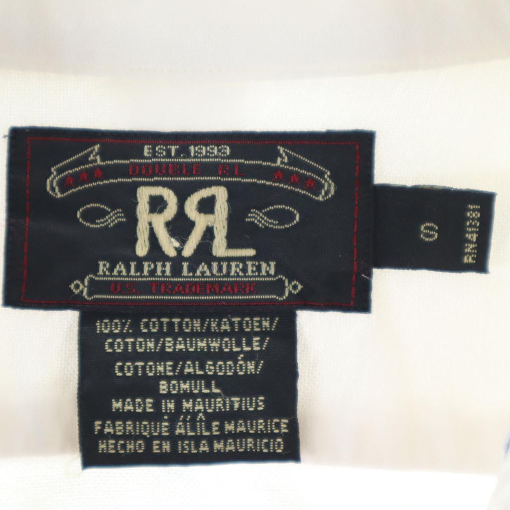 RRL 90s Old Initial Tag Red 3 Stars Long Sleeve Button Down Shirt S White Men's Used