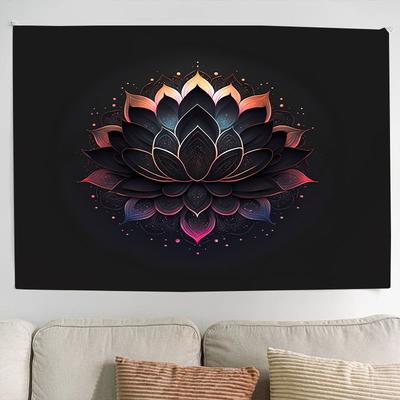 Mystical Lotus Mandala Tapestry, Perfect for Adding a Touch of Spiritual and Artistic Beauty To Any Room or Dorm Decor