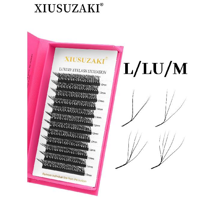 XIUSUZAKI L/LU/M Schwung YY 3D 4D 5D W Wimpernverlängerungen Weiche Natürliche W Wimpernverlängerungen Vorgefertigte Volumenfächer Falsche Wimpern Shop