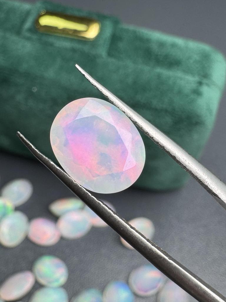 Natural Ethiopia Opal Oval Cut Loose Gemstones for DIY Silver and Gold Jewelry Making