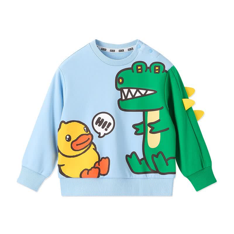 B.Duck Boys' Dinosaur Crewneck Sweatshirt