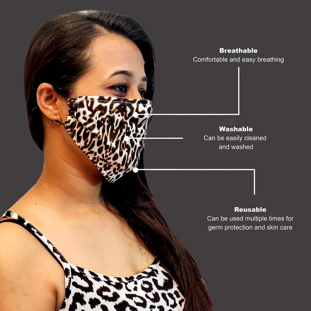 Woop Washable and Reusable Animal Print Face Mask (Pack of 5)