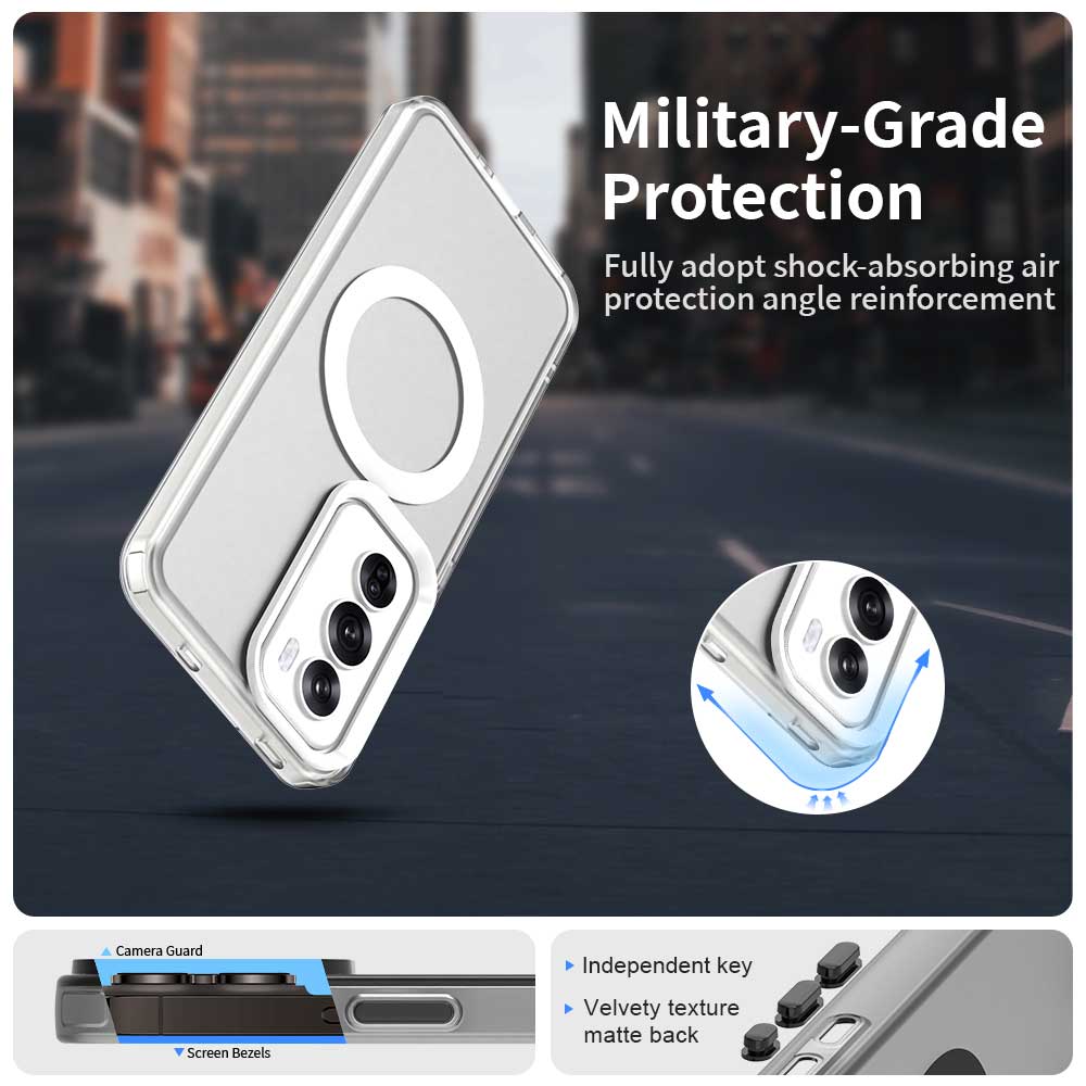 For OPPO Reno 12 12 Pro Slim Dropproof Shockproof Anti-Fingerprint Magnetic Matte Phone Case