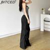 BITCED Summer Women's Solid-Colour Slim-Fit Streetwear Fashion Halter Neck Sexy Backless Tank Top
