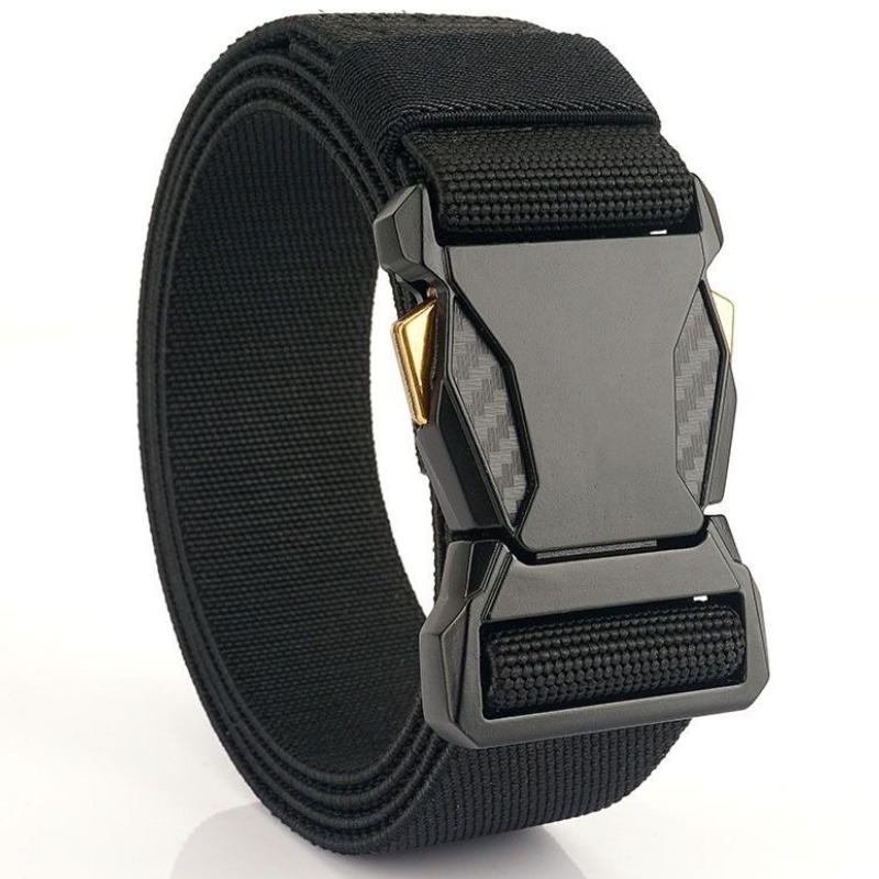 

Men Tactical Belt Quick Release Buckle Elastic Belt for Men Durable Soft Nylon Jeans Outdoor Elastic Military Belt for Hunting 130cm