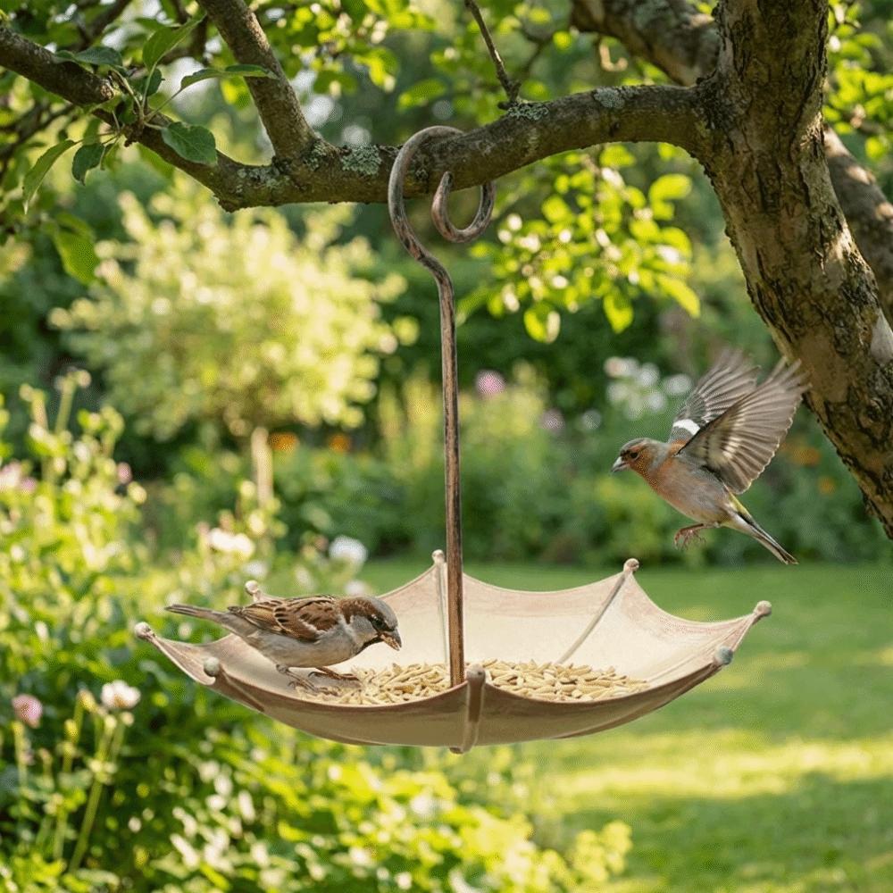 Anti-leakage Bird Feeding Station Umbrella-shaped Bird Food Container  Bird Supplies